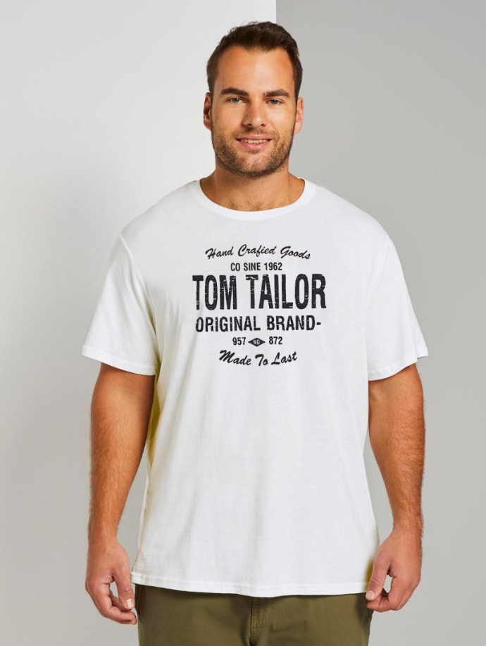 TOM TAILOR Mens T-Shirt (WHITE) (S - M - L)