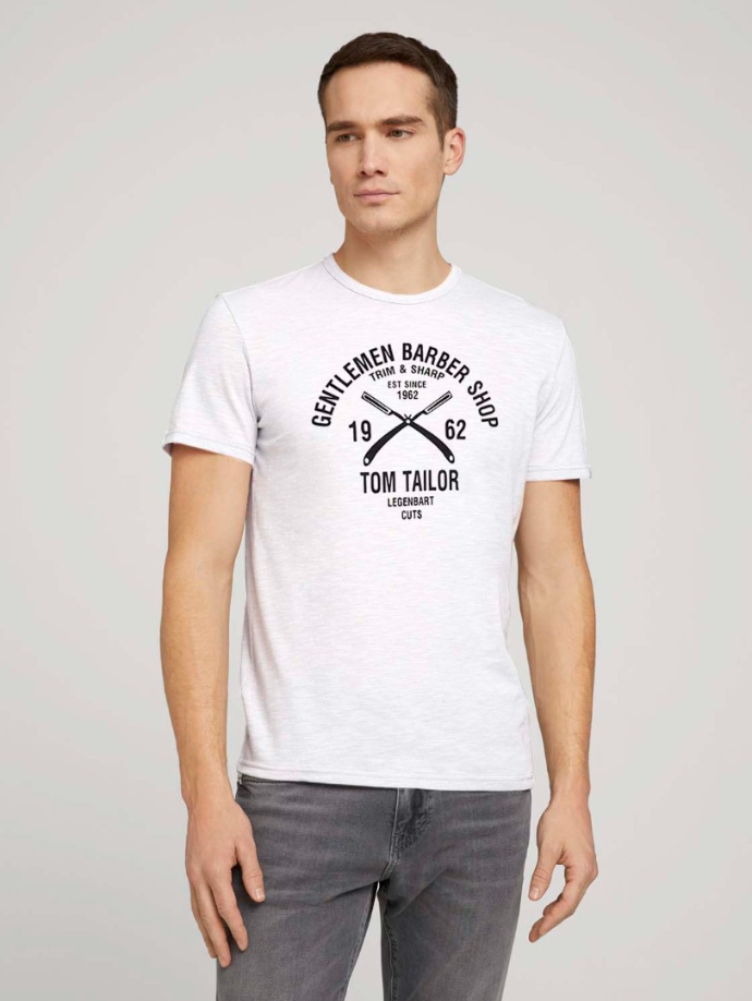 TOM TAILOR Mens T-Shirt (WHITE) (S - M - L - XL)