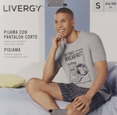 LIVERGY Mens Pyjama Set (GRAY) (S - L - XL)