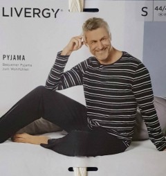 LIVERGY Mens Pyjama Set (NAVY- BLACK) (S - M - L - XL)