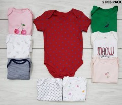5 Pcs Kids Romper Pack (Random color) (1 Months to 2 Years)