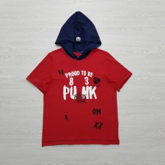 ORIGINAL MARINES Boys Hooded T-Shirt (RED) (S - M - L)