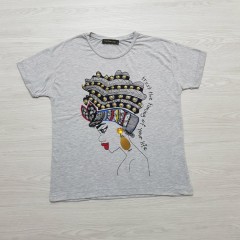 LIFE SWAROVSKI Ladies Turkey T-Shirt (GRAY) (S - M - L - XL)