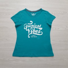 PEPPERTS Girls T-Shirt (BLUE - GREEN) (7 to 12 Years)