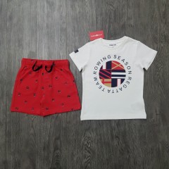 MAYORAL Boys 2 Pcs Shorty Set (WHITE - RED) (2 to 9 Years)