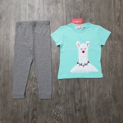 BOBOLI Girls 2 Pcs Pyjama Set (LIGHT BLUE - GRAY) (2 to 8 Years)