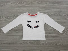 COOL GIRLS Girls T-Shirt (WHITE - GRAY) (1 to 10 Years)