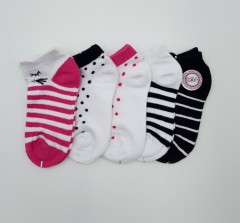 TOM AND DAISY Girls Ankle  Socks 5 pcs Pack (AS PHOTO) (3 to 14 YEARS)