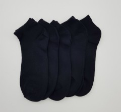 BAROTTI Mens Low Ankle  Socks 5 Pack (BLACK) (FREE SIZE)