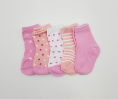 BAROTTI Girls Socks 5 Pcs Pack (RANDOM COLOUR) (0 to 6 Month)