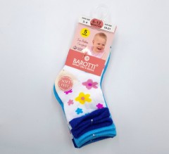BAROTTI Girls Socks 5 Pcs Pack (RANDOM COLOR) (6 to 12 Months)