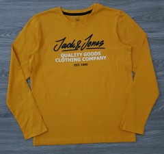 JACK AND JONES Boys Long Sleeved Shirt (YELLOW) (12 Years)