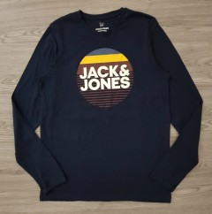 JACK AND JONES Boys Long Sleeved Shirt (NAVY) (10 to 16 Years)