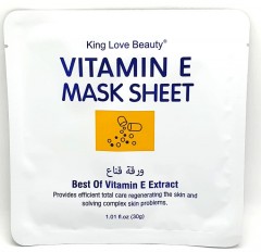 KING LOVE BEAUTY Vitamin E Sheet Mask 30G (EXP: 19.11.2023) (FRH)