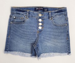 BLUE CANDY Girls Jeans Short (BLUE) (8 to 14 Years)