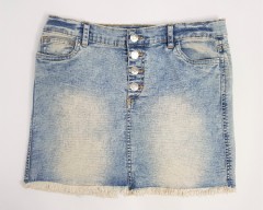 BLUE CANDY Ladies Jeans Skirt (BLUE) (L)
