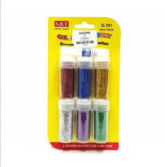 Colours Creative DIY Glitter Powder, 15 g with 6 ml Glue for Decoration and Nail Art for Children and Girls (Multicolour)