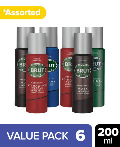Live Selling 6 Pcs Deodorant Assorted Body Spray Set 200ml (CARGO)
