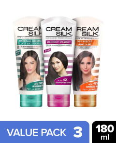 Live Selling 3 Pcs Bundle Cream Silk Hair Care By Professional (CARGO)