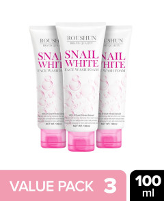 Snail White 3 Pcs Bundle Face Wash foam (Cargo)