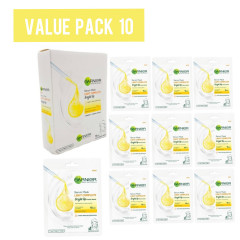 Live Selling 10 Pcs Bundle Garnier Skin Naturals Serum Mask Light Complete 28G(Cargo)
