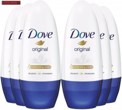 Live Selling 6 Pcs Bundle Dove Original Moisturising Cream Deodorant Roll On 50 ml (Cargo)