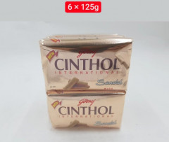 Live Selling 6 Pcs Bundle Godrej Cinthol Bar Soap 99.9% Germ Protection Sandal (With Deodarant) 125G (Cargo)