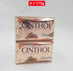 Live Selling 4 Pcs Bundle Godrej Cinthol Bar Soap 99.9% Germ Protection Sandal (With Deodarant) 175G (Cargo)
