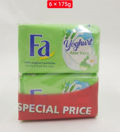 Live Selling 6 Pcs Bundle Fa Bar Soap Yoghurt Aloe Vera 175g (Cargo)