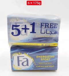 Live Selling 6 Pcs Bundle Fa Energizing Sport Caring Bar Soap (5+1) - 175gm (Cargo)