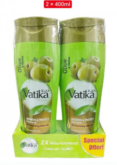 Live Selling 2 Pcs Bundle Vatika Nourish&Protect Shampoo 400ml (Cargo)