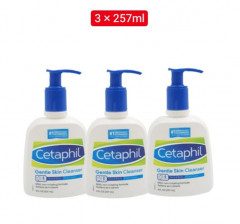 3 Pcs Bundle  Cetaphil Gentle Skin Cleanser 257ml (Cargo)