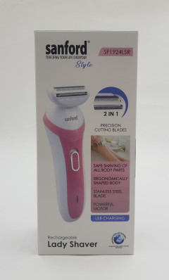 Sanford  SF1924LSR-PINK 2in1 Rechargeable Lady Shaver