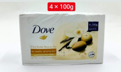 4 Pcs Bundle Dove Shea Butter Beauty Bar Soap 100g (Cargo)