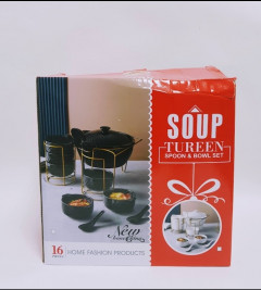 16 Pcs Soup Tureen Spoon Bowl Set