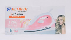 OLYMPIA OE-29 Non-Stick Sole Plate 1200 Watts Multi-Function With Water Spray Dry Iron Pink